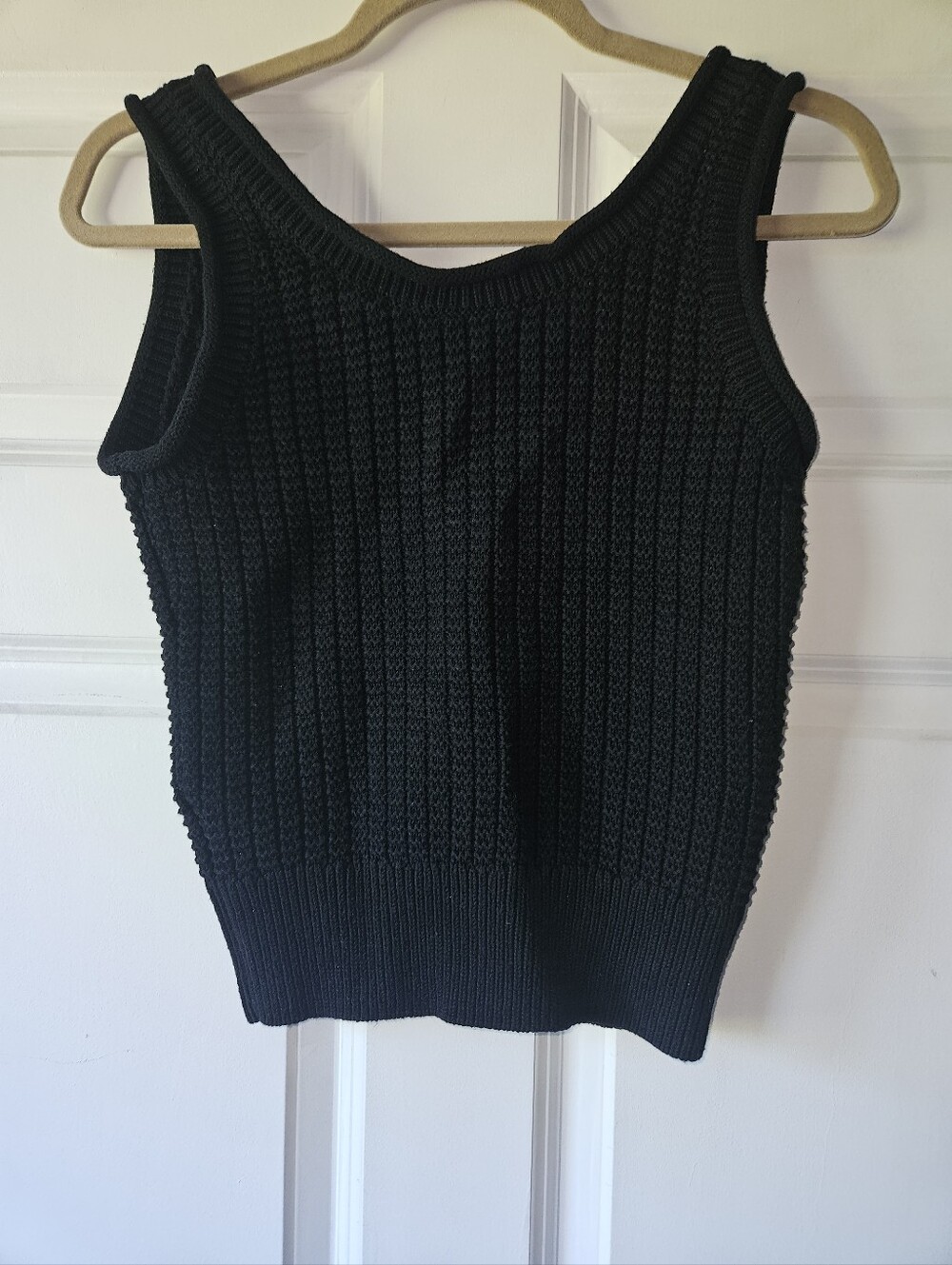 Quince Black Knit Tank Top - Picture 2 of 7